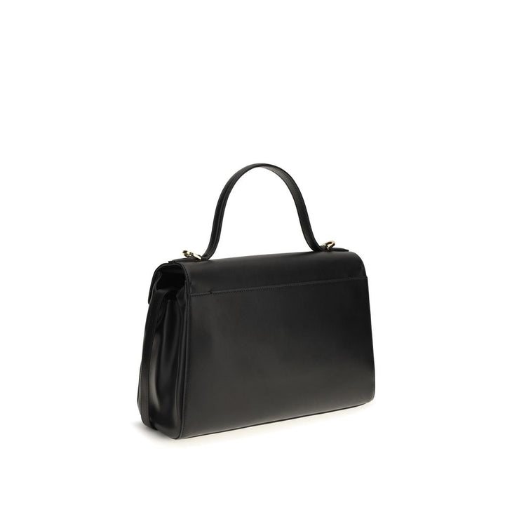 Savette Black Calf Leather Bos Taurus Shoulder Bag