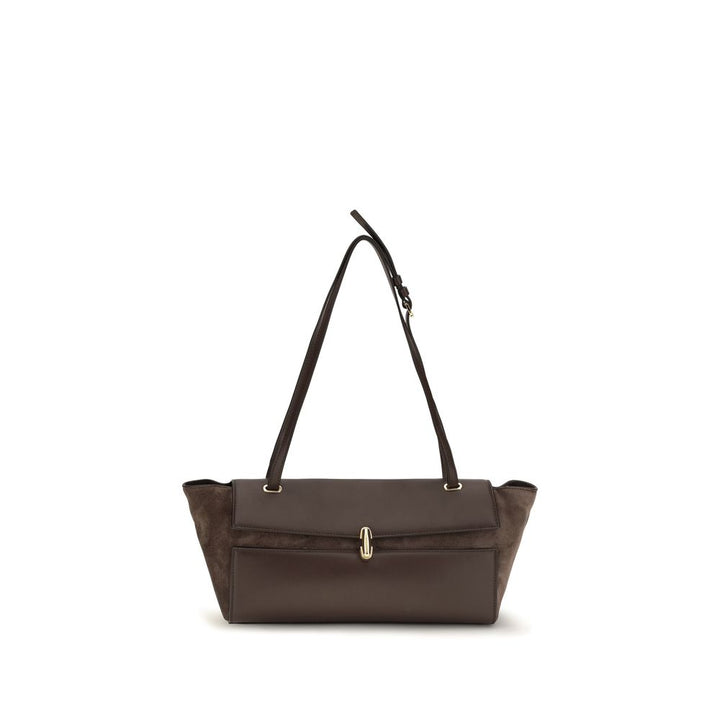 Savette Brown Calf Leather Bos Taurus Shoulder Bag
