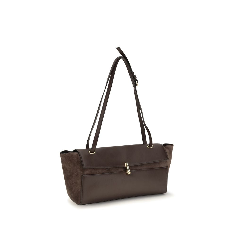 Savette Brown Calf Leather Bos Taurus Shoulder Bag