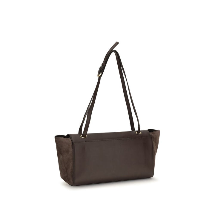 Savette Brown Calf Leather Bos Taurus Shoulder Bag
