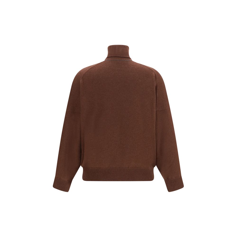 Brunello Cucinelli Brown Cashmere Turtleneck