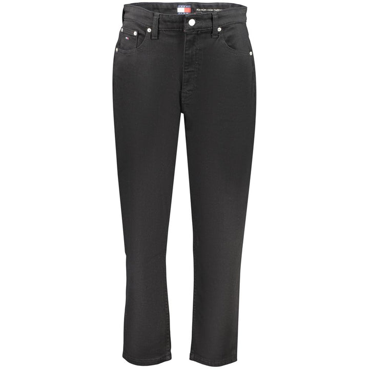 Tommy Hilfiger Black Cotton Mom Jeans