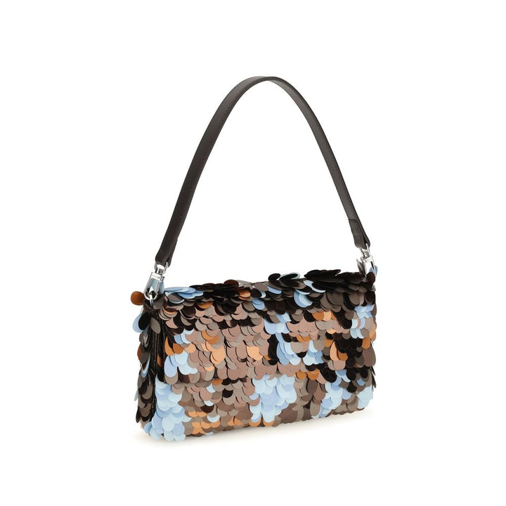 Staud Multicolor Marabou Shoulder Bag