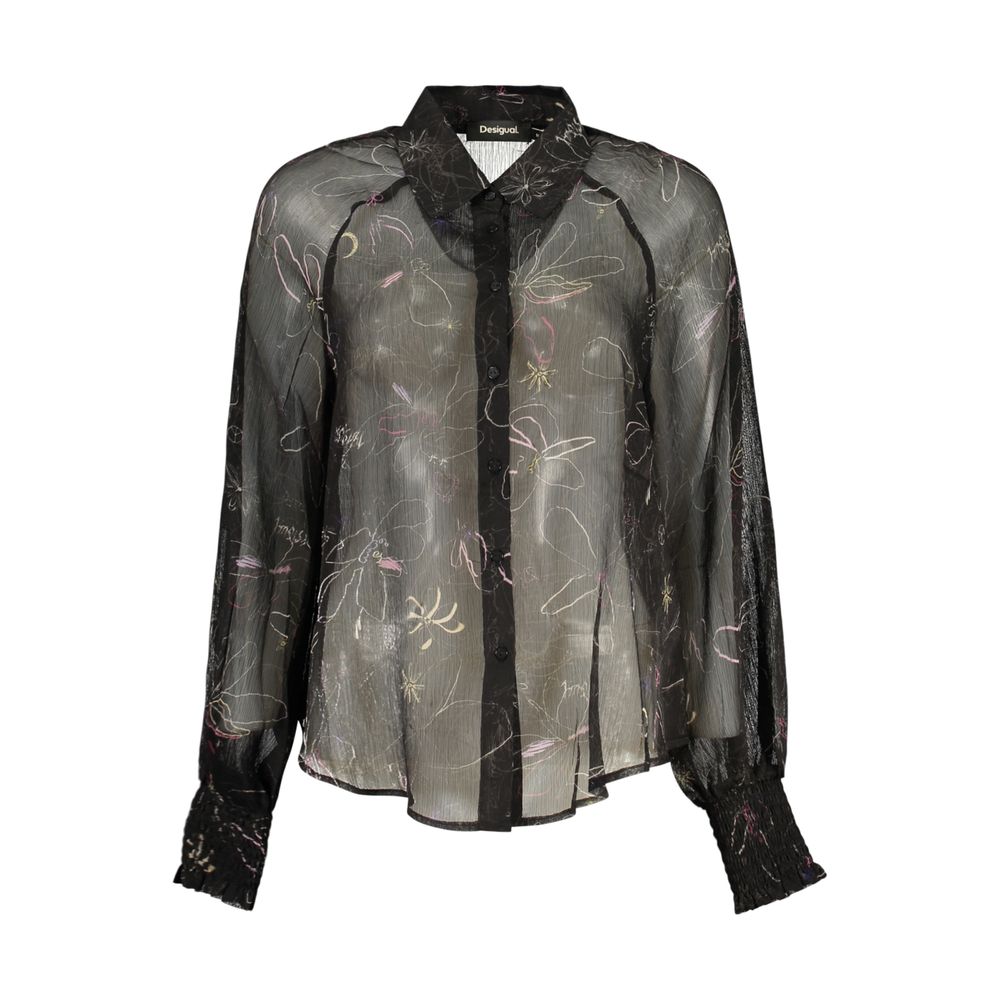 Desigual Black Polyester Blouse