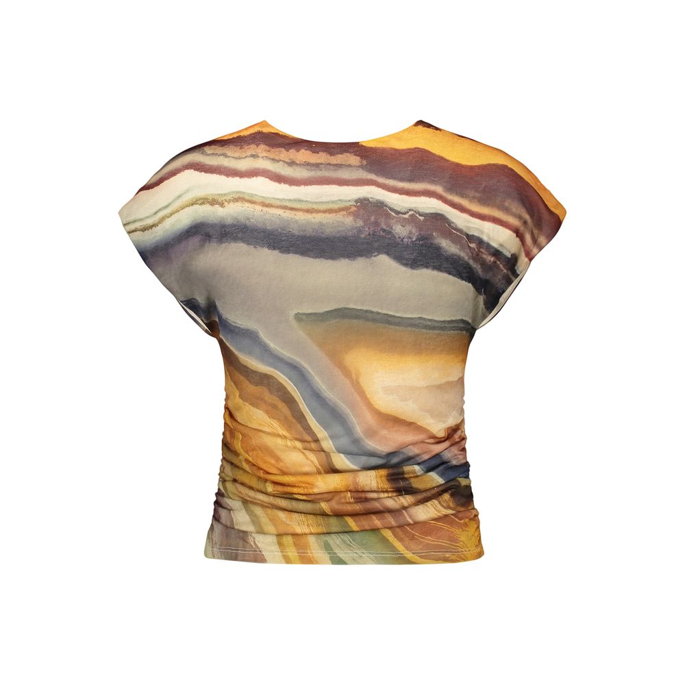 Desigual Beige Elastane T-Shirt