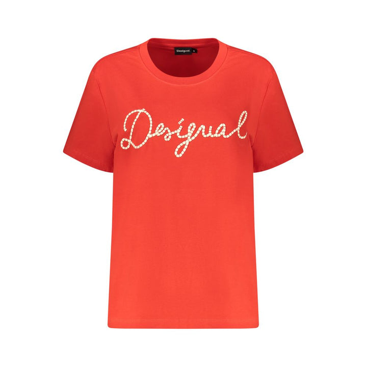 Desigual Red Cotton T-Shirt