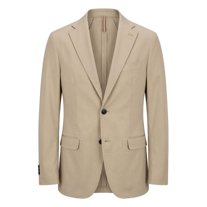 Roberto Pepe Luxury Beige Cotton Men Jacket