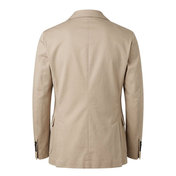 Roberto Pepe Luxury Beige Cotton Men Jacket