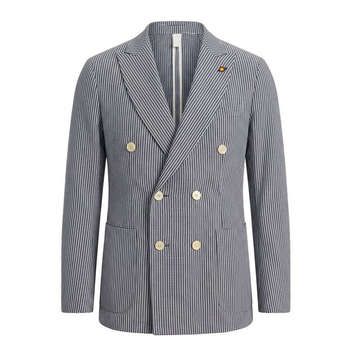 Roberto Pepe Luxury Blue Cotton Men Jacket