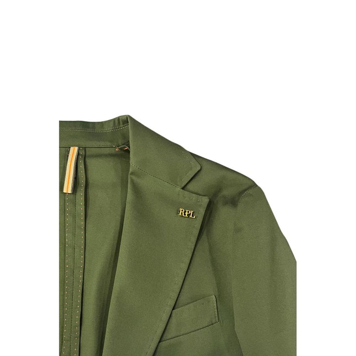 Roberto Pepe Luxury Green Cotton Men Jacket