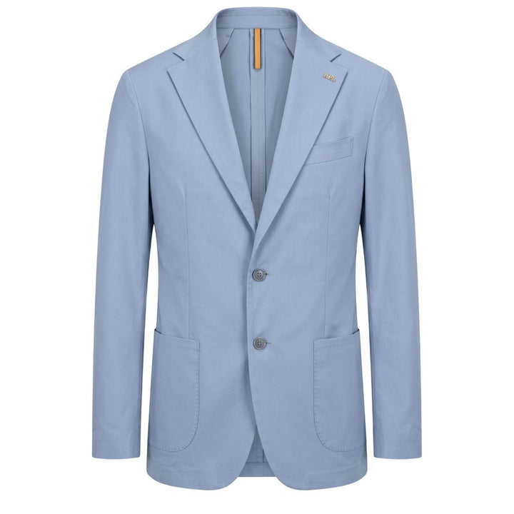 Roberto Pepe Luxury Light Blue Cotton Men Jacket