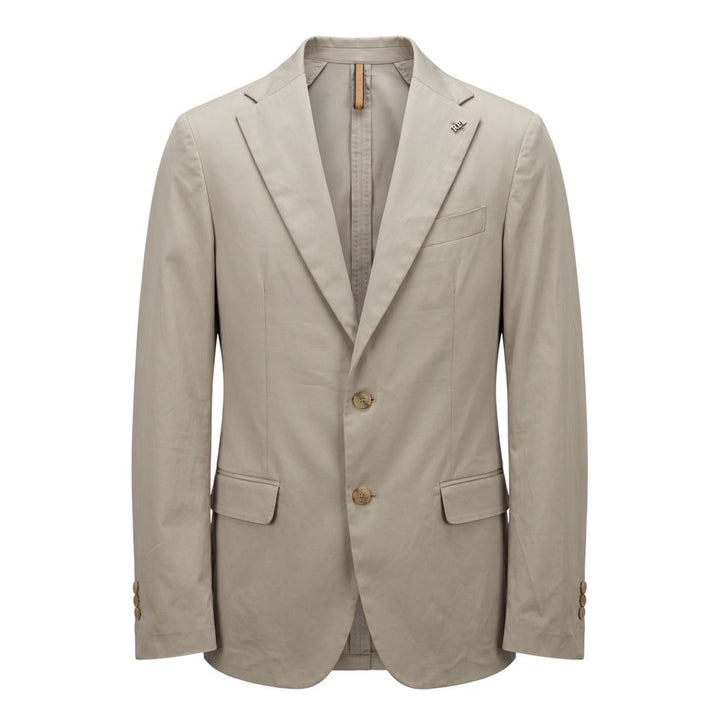 Roberto Pepe Luxury Beige Cotton Men's Jacket