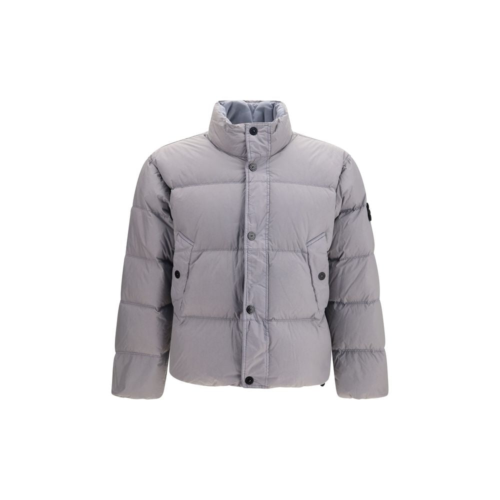 Stone Island Gray Polyamide Full-Length Jacket