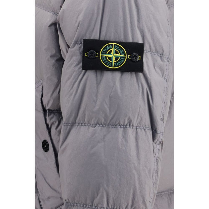 Stone Island Gray Polyamide Full-Length Jacket