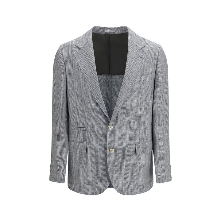 Brunello Cucinelli Gray Wool Oves Aries Blazer