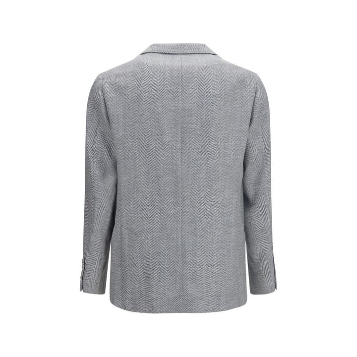 Brunello Cucinelli Gray Wool Oves Aries Blazer