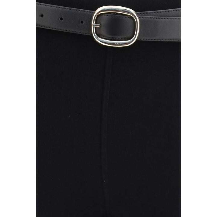 Self-Portrait Black Viscose Leggings