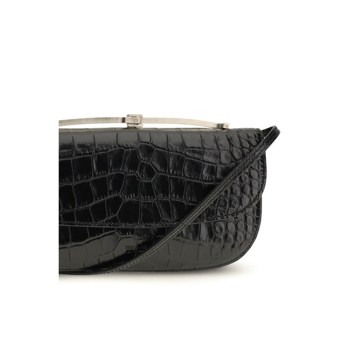 Tom Ford Black Calf Leather Bos Taurus Shoulder Bag