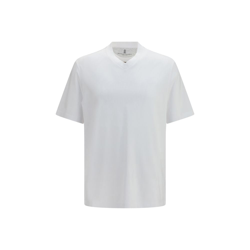 Brunello Cucinelli White Cotton T-Shirt