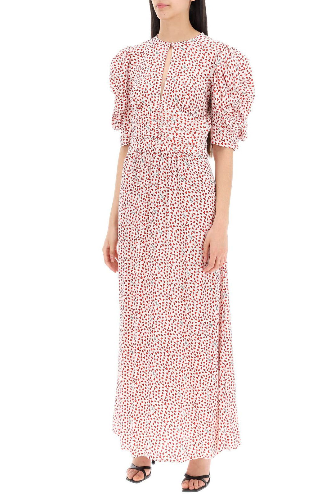 Rotate maxi dress with puffed sleeves-3