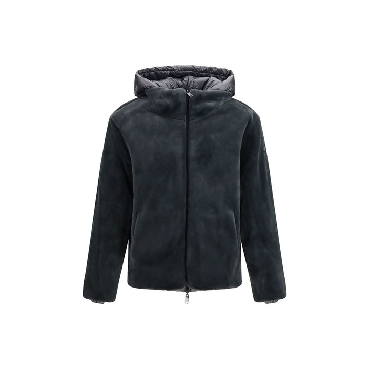 Moose Knuckles Gray Nylon Shell Jacket