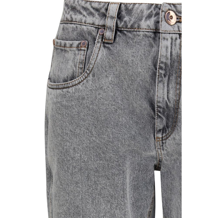 Brunello Cucinelli Gray Cotton Straight-Leg Jeans