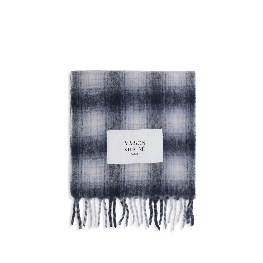Maison Kitsuné Gray Alpaca Vicugna Pacos Scarf
