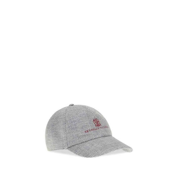 Brunello Cucinelli Gray Wool Oves Aries Cap (Baseball Hat)