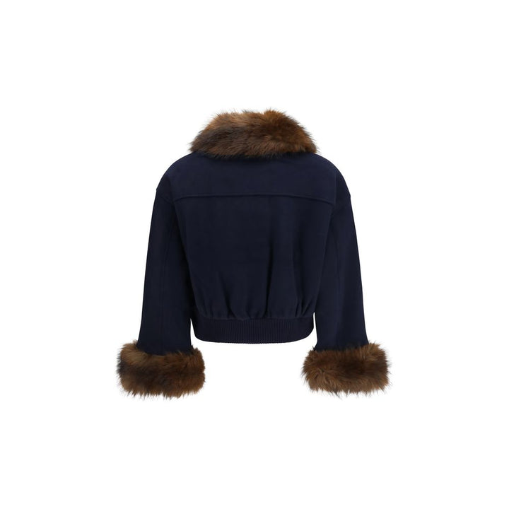 Self-Portrait Blue Wool Oves Aries Jacket