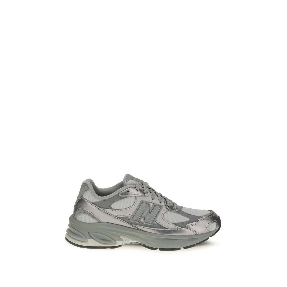 New Balance Gray Fabric Athletic Sneakers