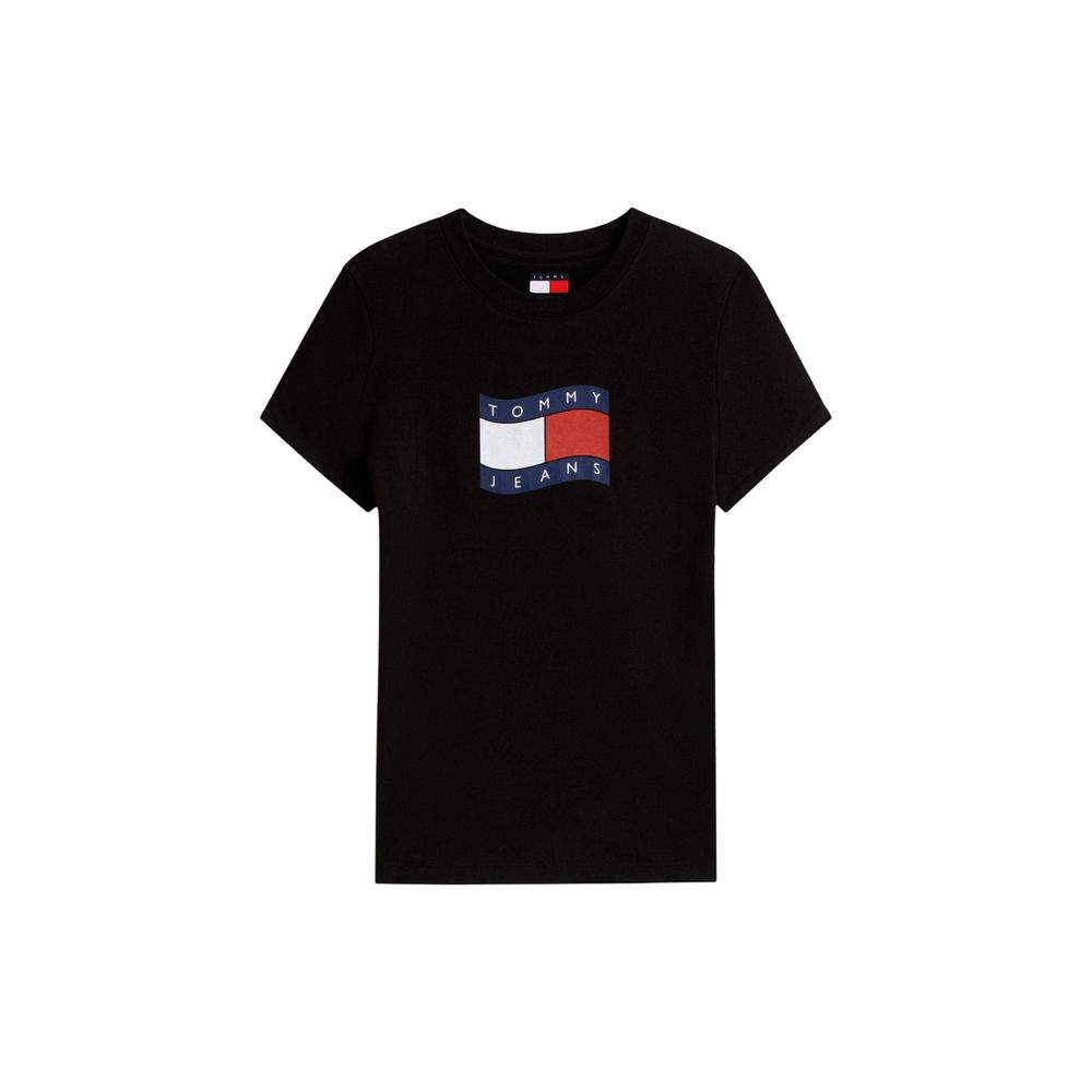 Tommy Hilfiger Jeans Black Recycled Cotton T-Shirt