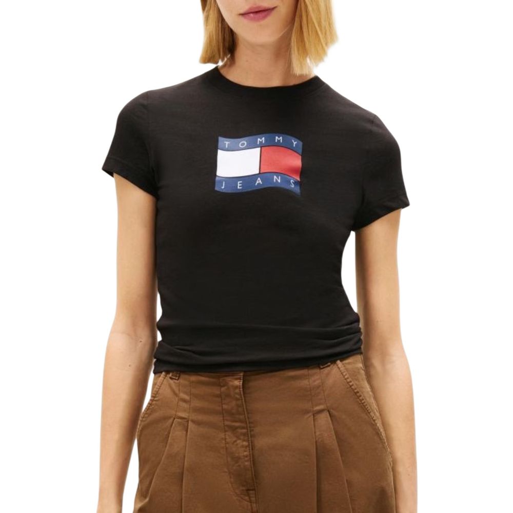 Tommy Hilfiger Jeans Black Recycled Cotton T-Shirt