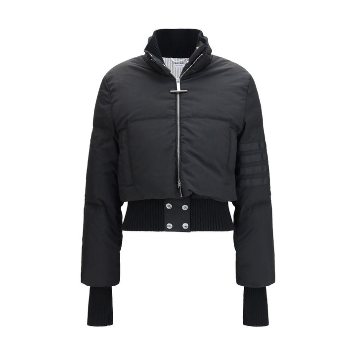 Thom Browne Black Polyamide Full-Length Jacket