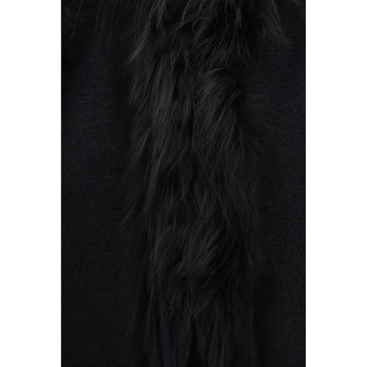 Fendi Black Wool Oves Aries Sleeveless Jacket