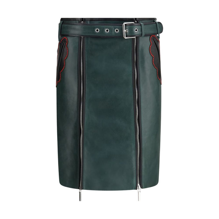 Marni Bicolor Calf Leather Bos Taurus Long Skirt