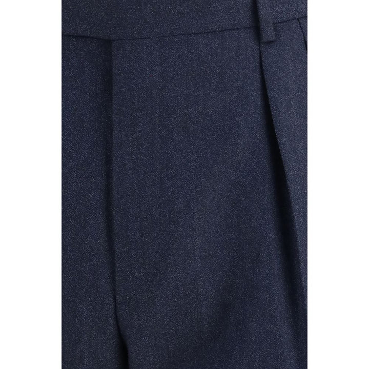 Brioni Blue Wool Oves Aries Casual Pants