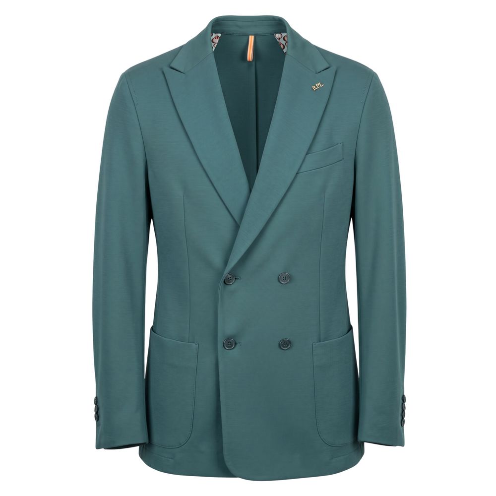 Roberto Pepe Luxury Green Viscose Men Jacket