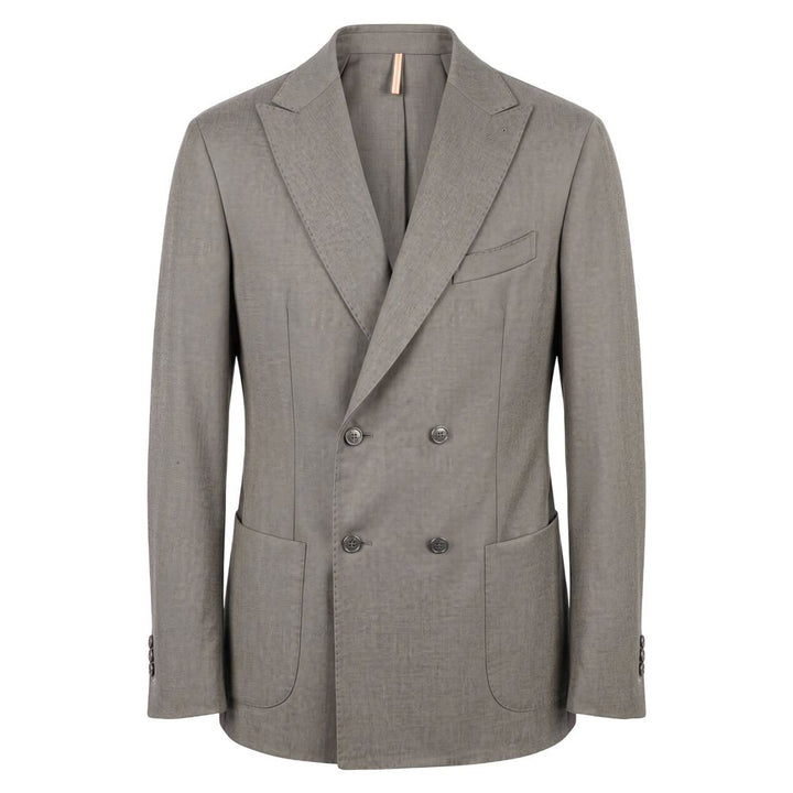 Roberto Pepe Luxury Grey Viscose Men Jacket