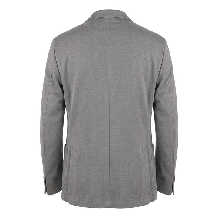 Roberto Pepe Luxury Grey Viscose Men Jacket