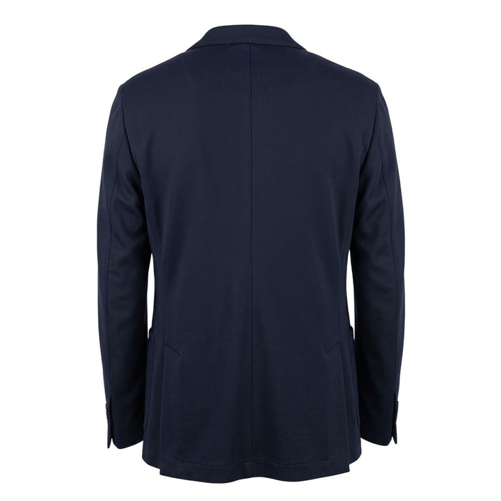 Roberto Pepe Luxury Blue Polyester Men Jacket