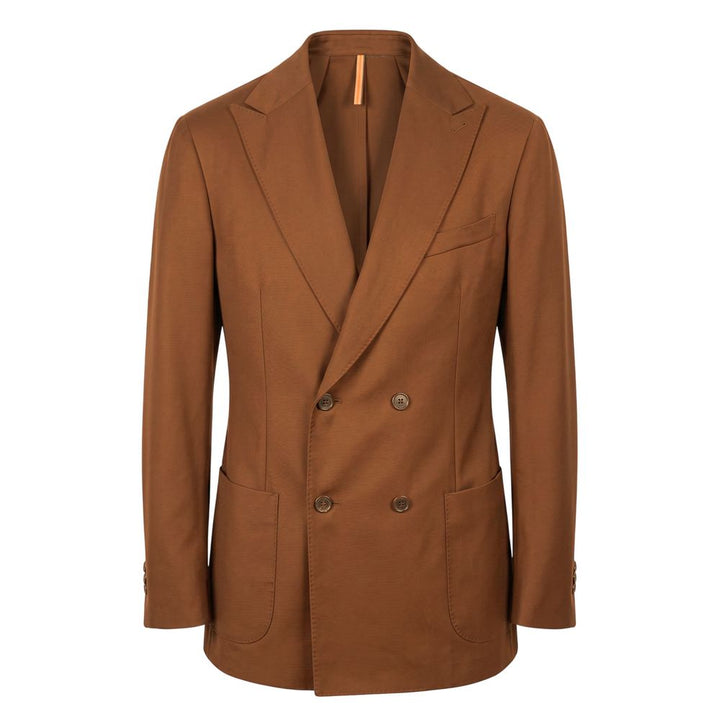 Roberto Pepe Luxury Brown Viscose Men Jacket