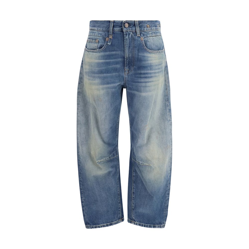 R13 Blue Cotton Boyfriend Jeans