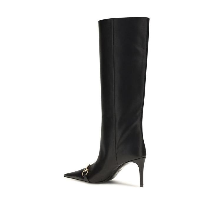 Gucci Black Calf Leather Bos Taurus Boots