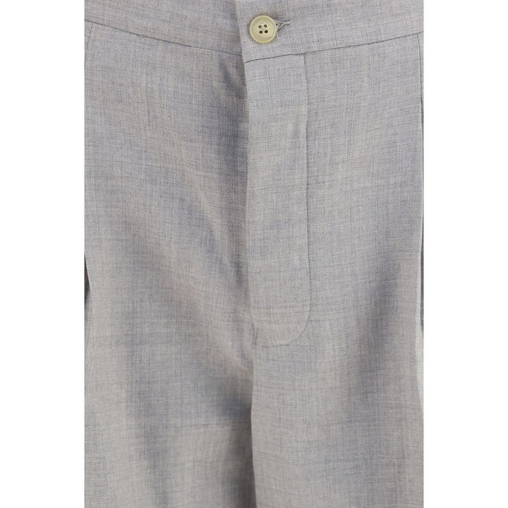 Laneus Gray Wool Oves Aries Casual Pants