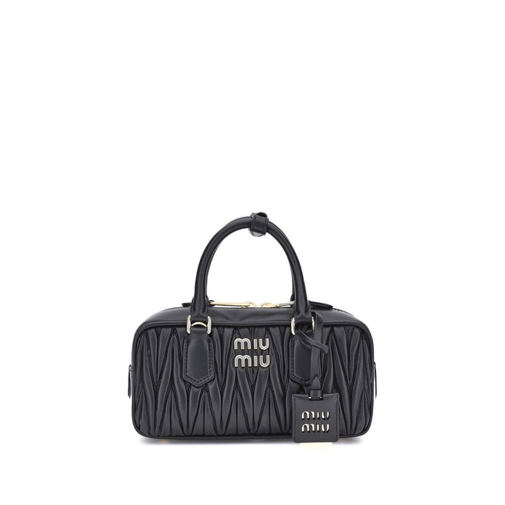 Miu Miu Black Calf Leather Bos Taurus Handbag
