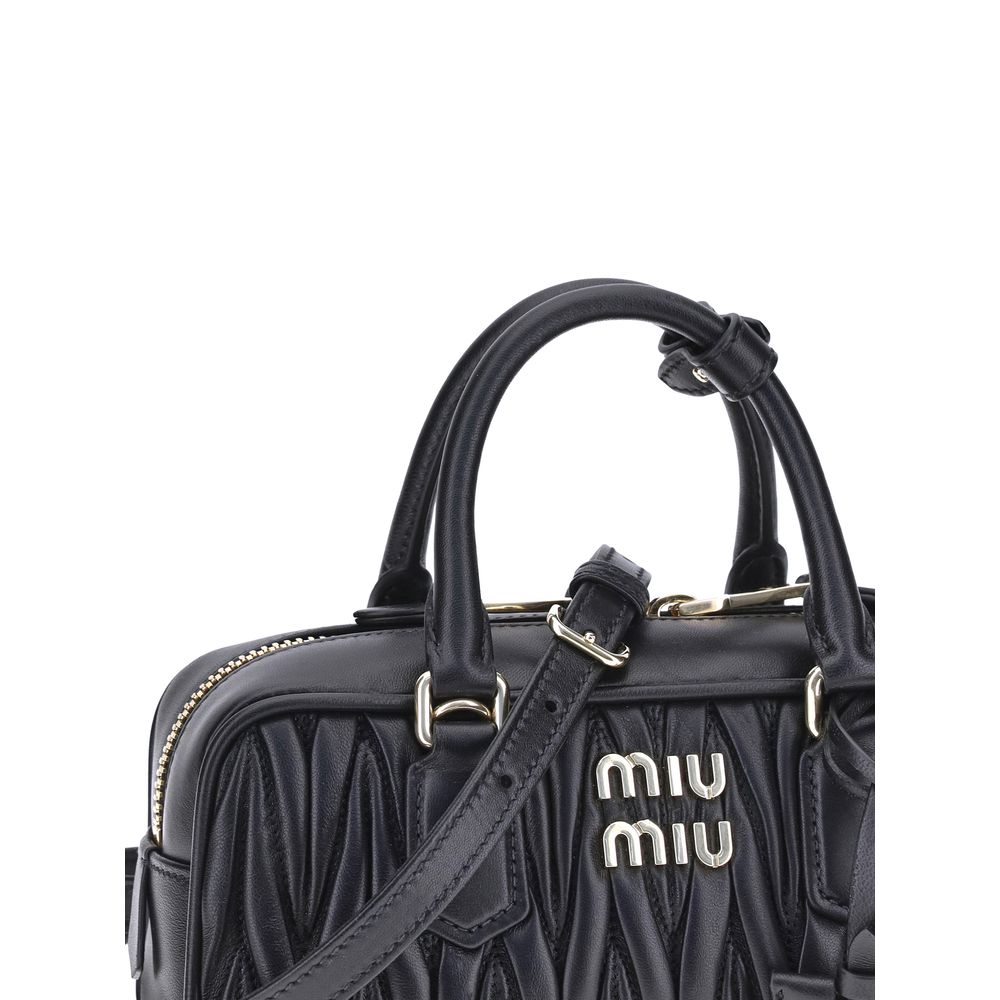 Miu Miu Black Calf Leather Bos Taurus Handbag
