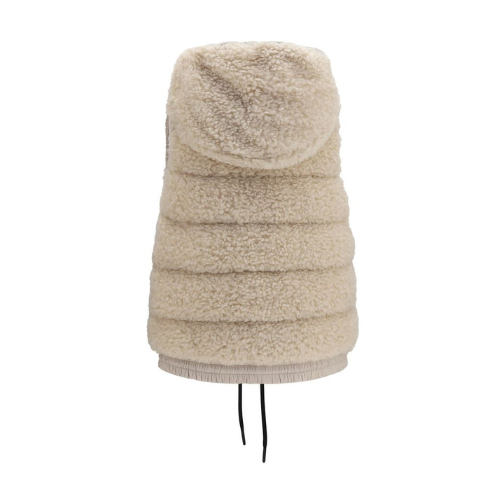 Moncler Grenoble Beige Polyamide Sleeveless Jacket