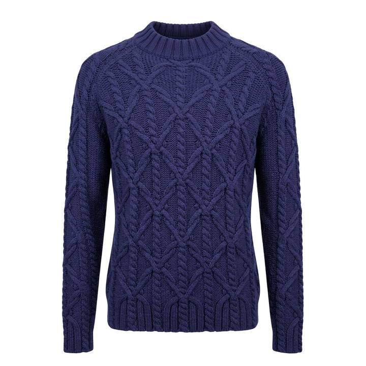 Malo Blue Cotton Men Sweater