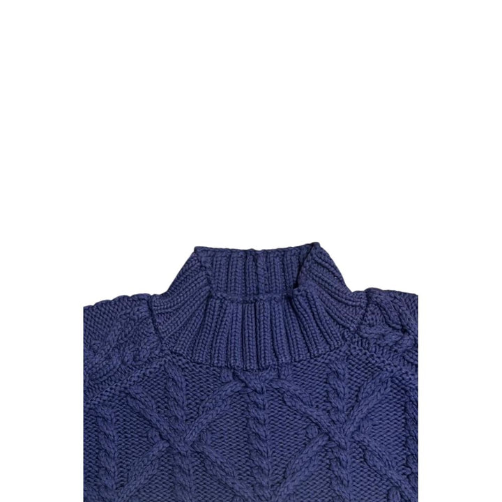 Malo Blue Cotton Men Sweater