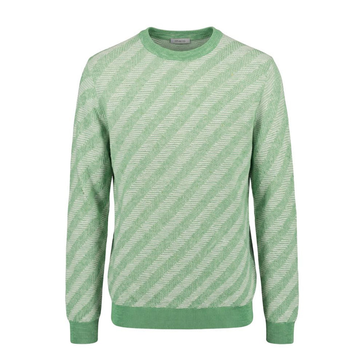Malo Green Linen Men Sweater
